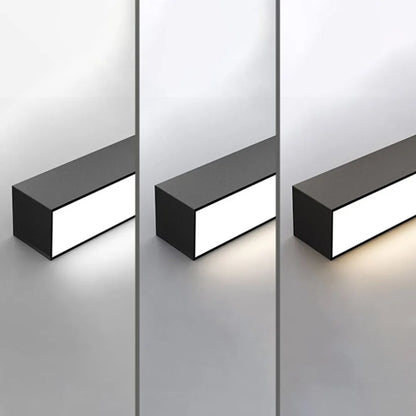 Sleek Black LED Ceiling Light Modern Linear Design