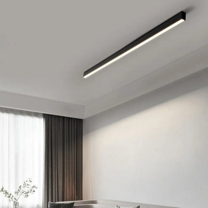 Sleek Black LED Ceiling Light Modern Linear Design