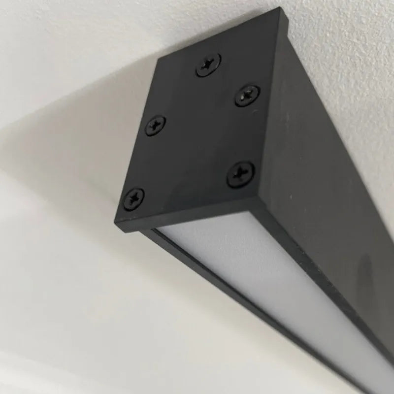 Sleek Black LED Ceiling Light Modern Linear Design