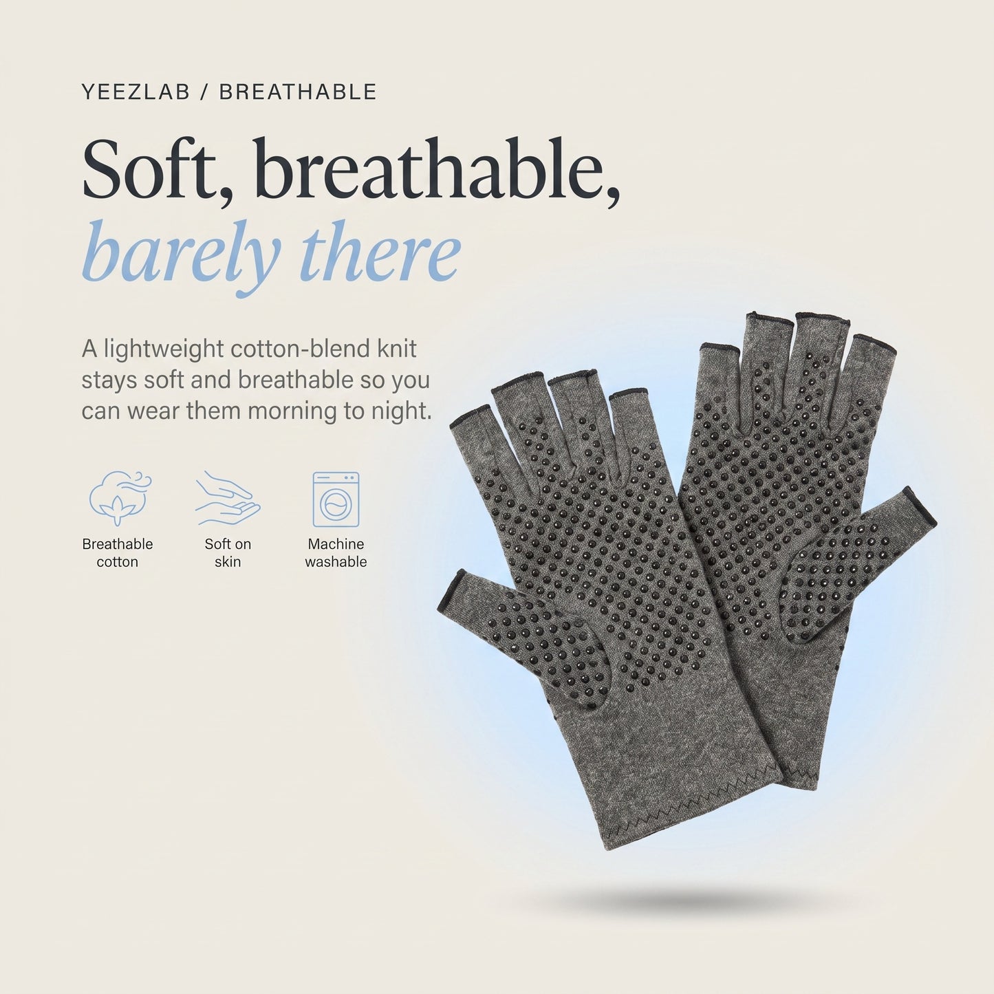 Arthritis Compression Gloves - Soft breathable barely there