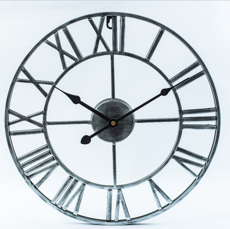 Big Vintage Metal Wall Clock