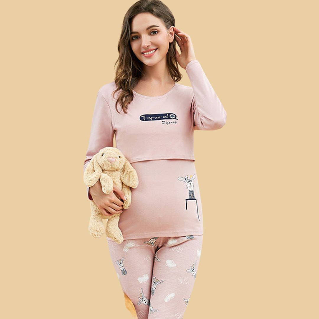 Cozy Pregnant Mama Dress for Home Relaxation