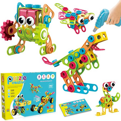 Creative Building Blocks Set with Drill Tool