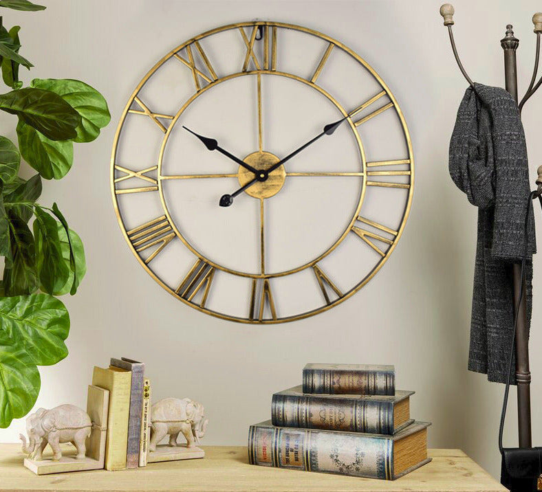 Big Vintage Metal Wall Clock