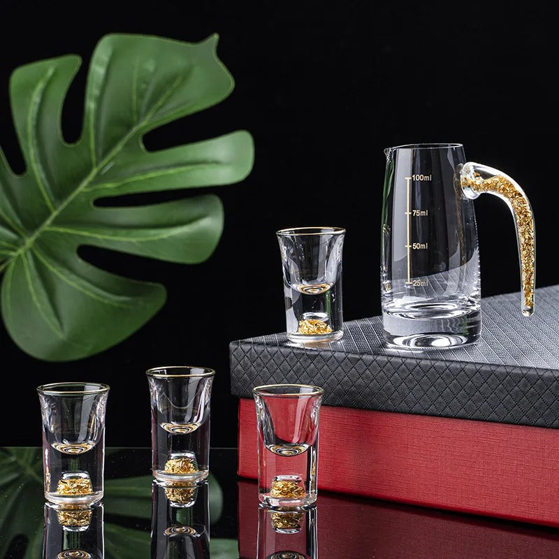 Luxury Gold Crystal Wine Glass Set