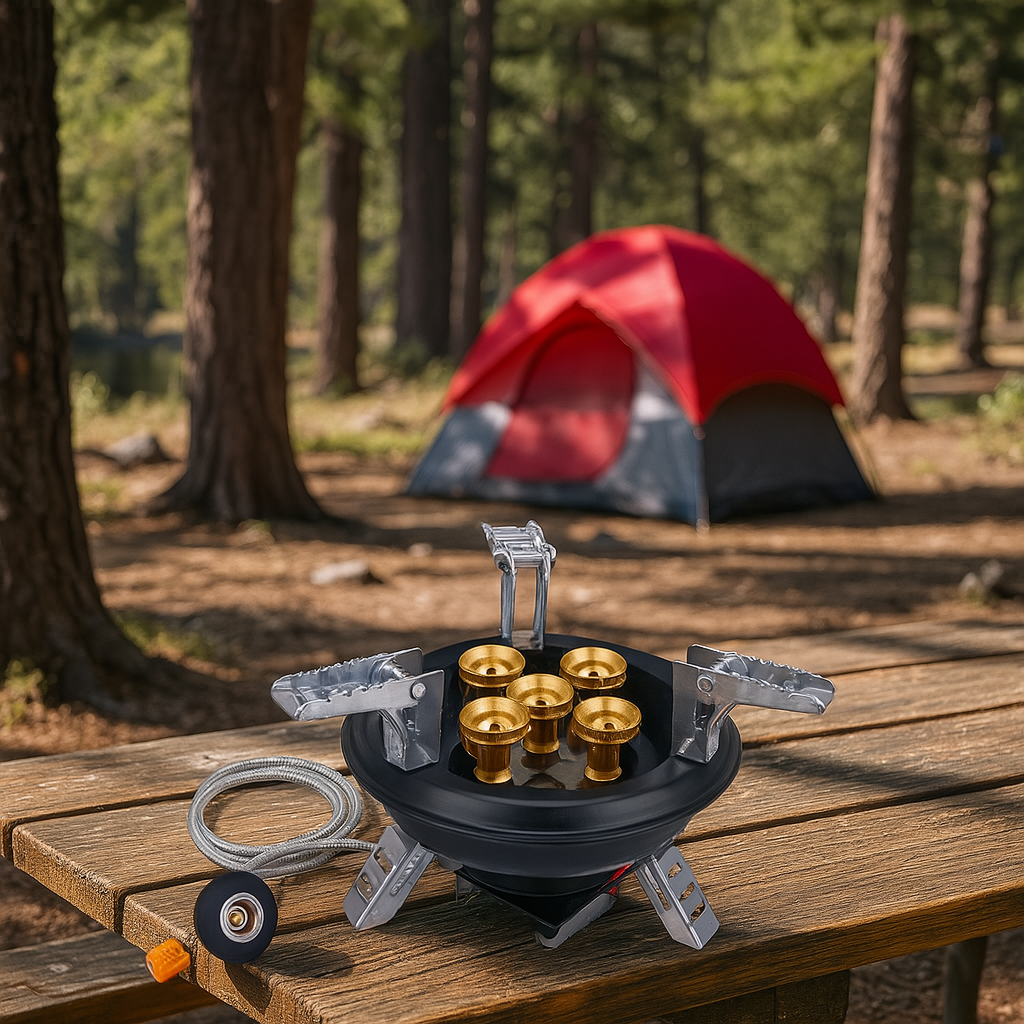 Compact Multi Burner Fast Ignition Gas Camping Stove - Yeezlab