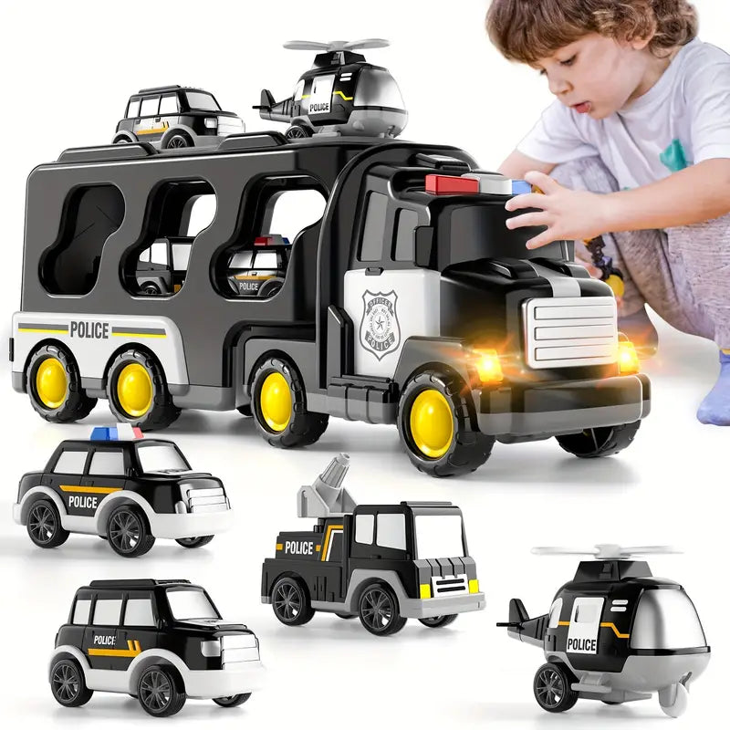Fast Action Police Truck Toy with Lights and Sounds - Yeezlab
