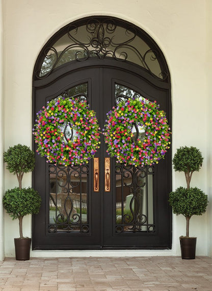 Fresh Floral Spring Wreath for Front Door