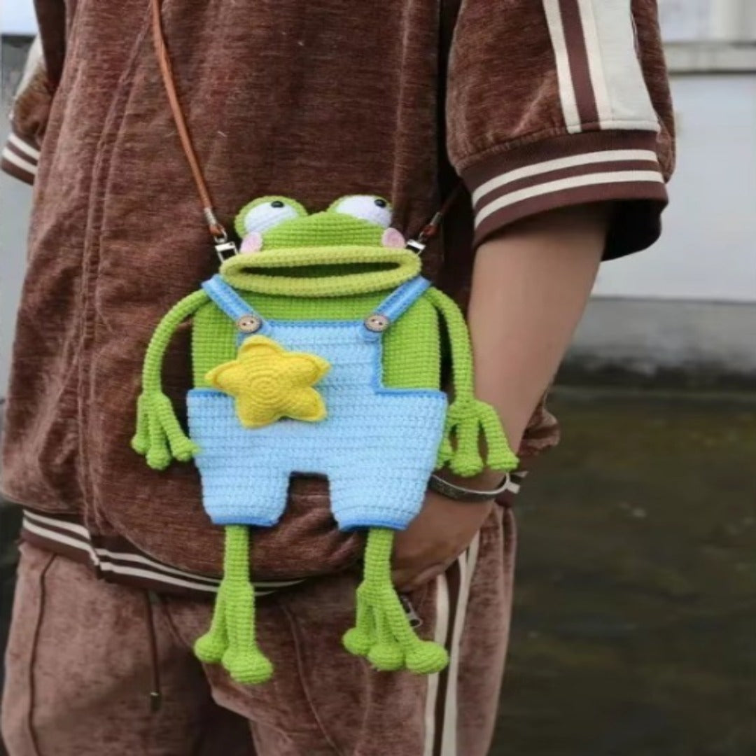 Funny Face Frog Tote Bag