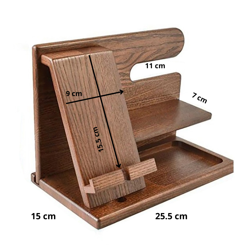 Natural Wood Phone Stand and Dock