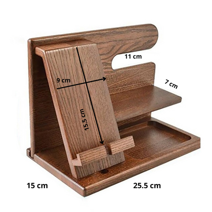 Natural Wood Phone Stand and Dock