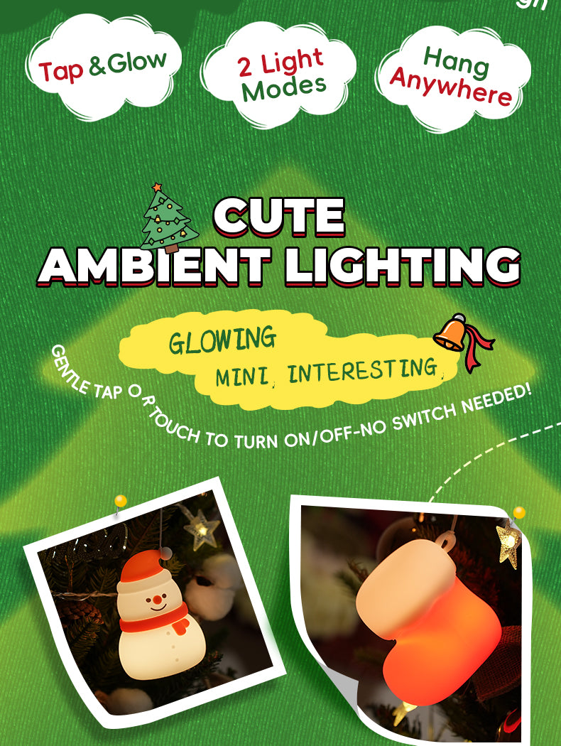 Fun Winter Silicone Nightlight Snowman Decoration