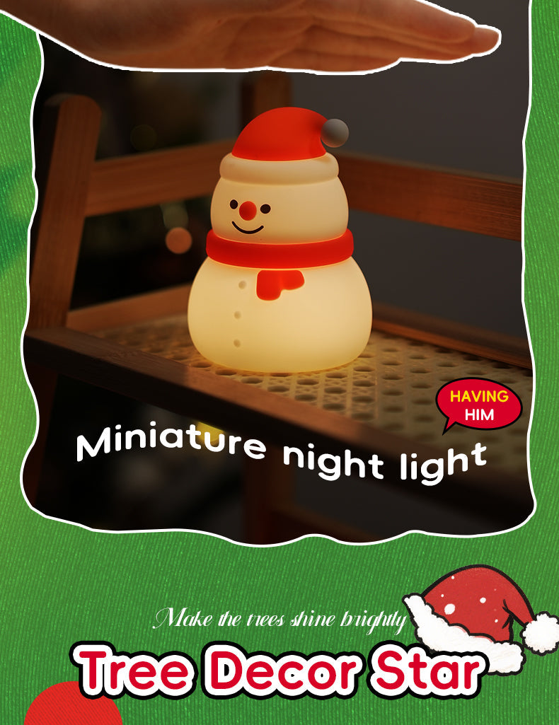 Fun Winter Silicone Nightlight Snowman Decoration