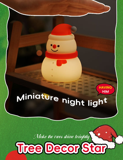 Fun Winter Silicone Nightlight Snowman Decoration