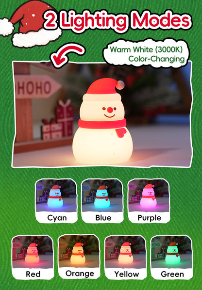 Fun Winter Silicone Nightlight Snowman Decoration