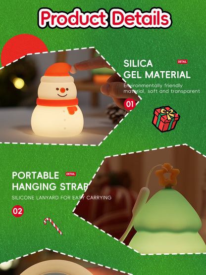 Fun Winter Silicone Nightlight Snowman Decoration