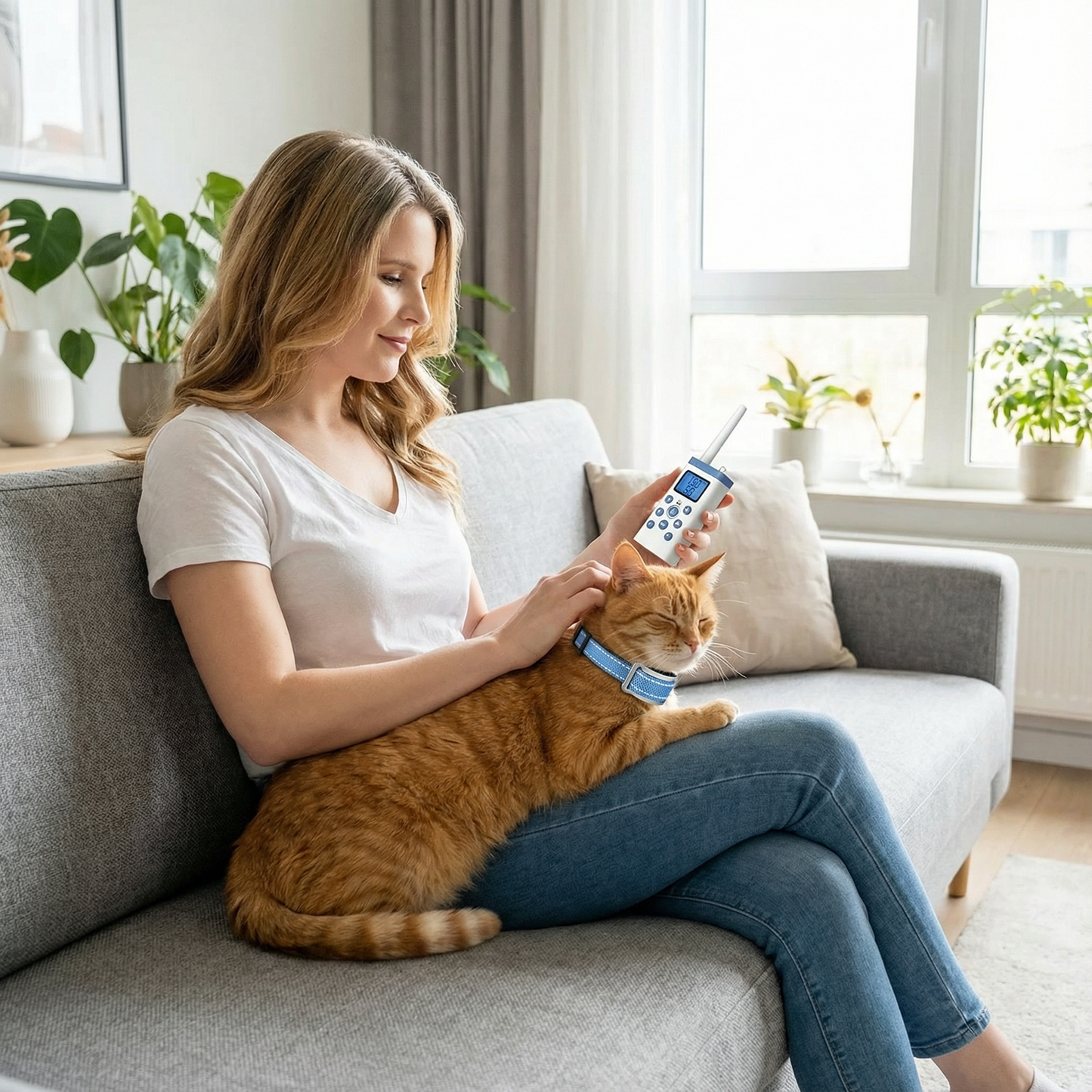 Cat Training Collar with Remote for Meowing Control