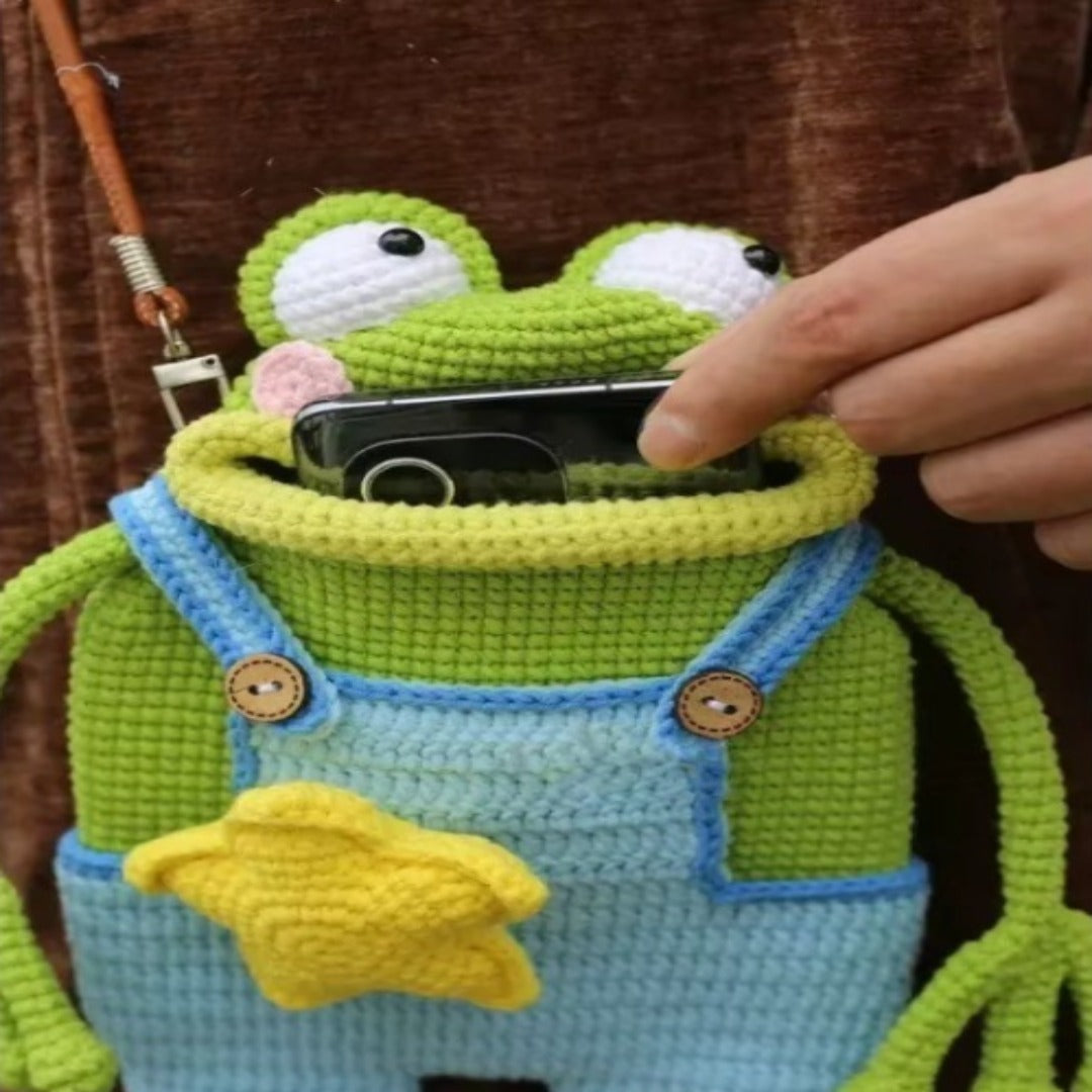 Funny Face Frog Tote Bag