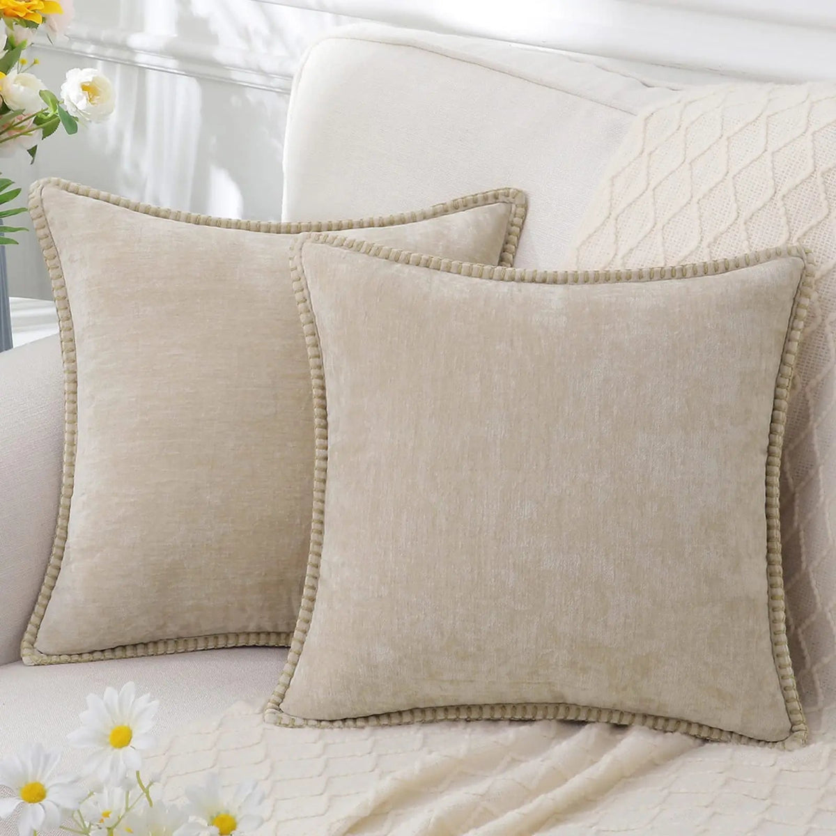 Plush Chenille Velvet Cushion Cover