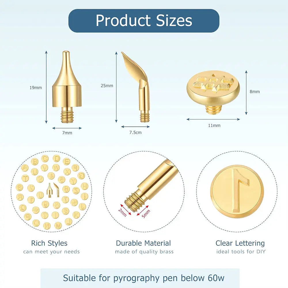 DIY Metal Stamping Kit for Wood and Leather Crafting