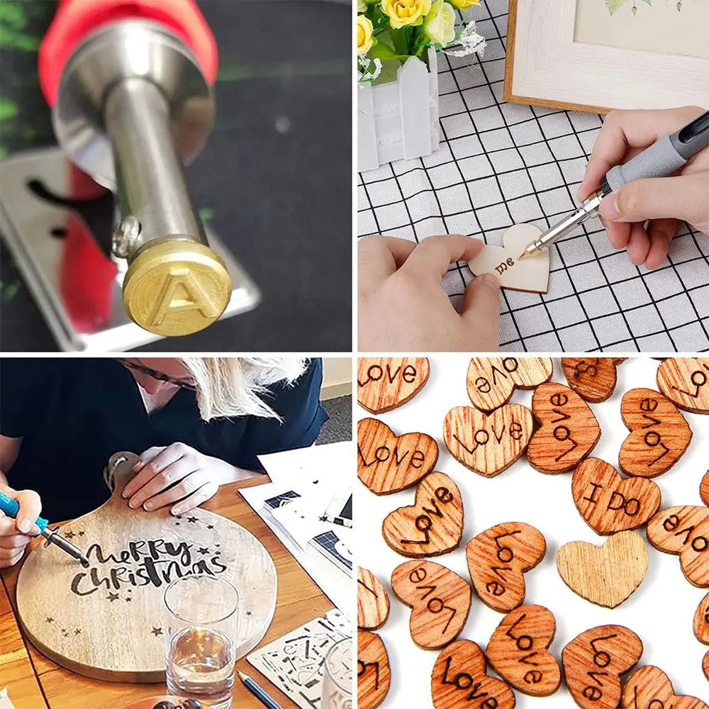 DIY Metal Stamping Kit for Wood and Leather Crafting