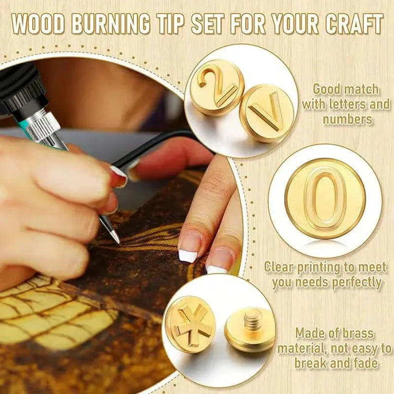 DIY Metal Stamping Kit for Wood and Leather Crafting
