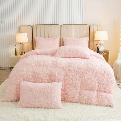 Cozy Fleece Duvet Cover Set with Zipper