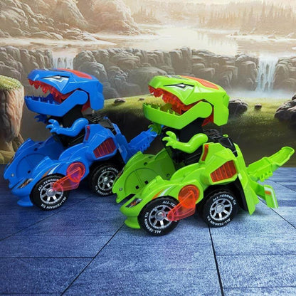 Cool LED Remote Control Dinosaur Toy Car