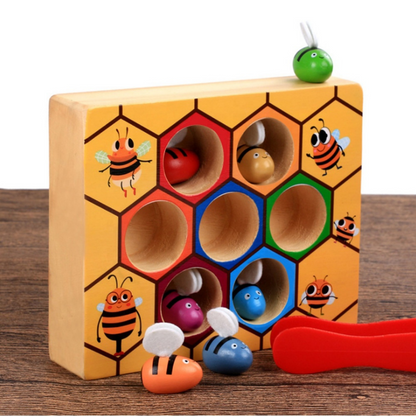 Natural Wooden Learning Toy for Kids Motor Skills