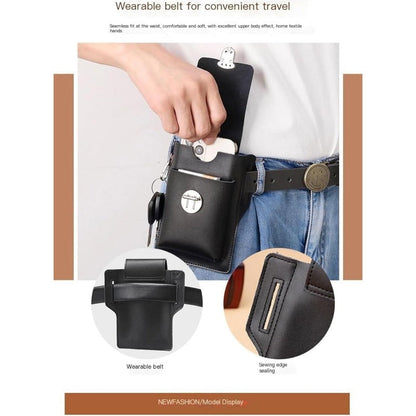 Faux Leather Phone Wallet Belt Bag