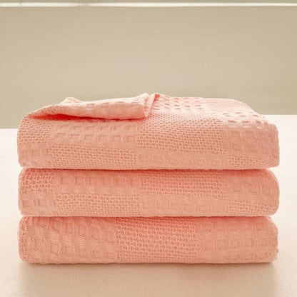 Soft Organic Waffle Weave Blanket
