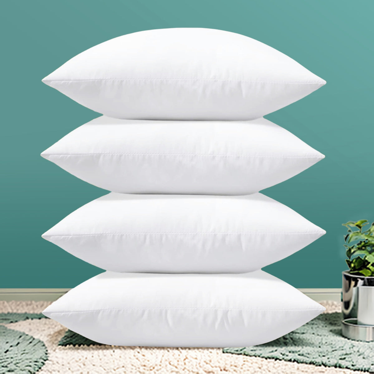 Soft Hypoallergenic Pillow Inserts Set of 4