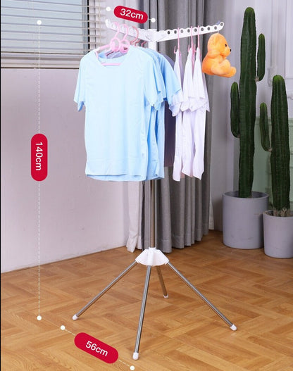 Compact Folding Metal Laundry Dryer Rack