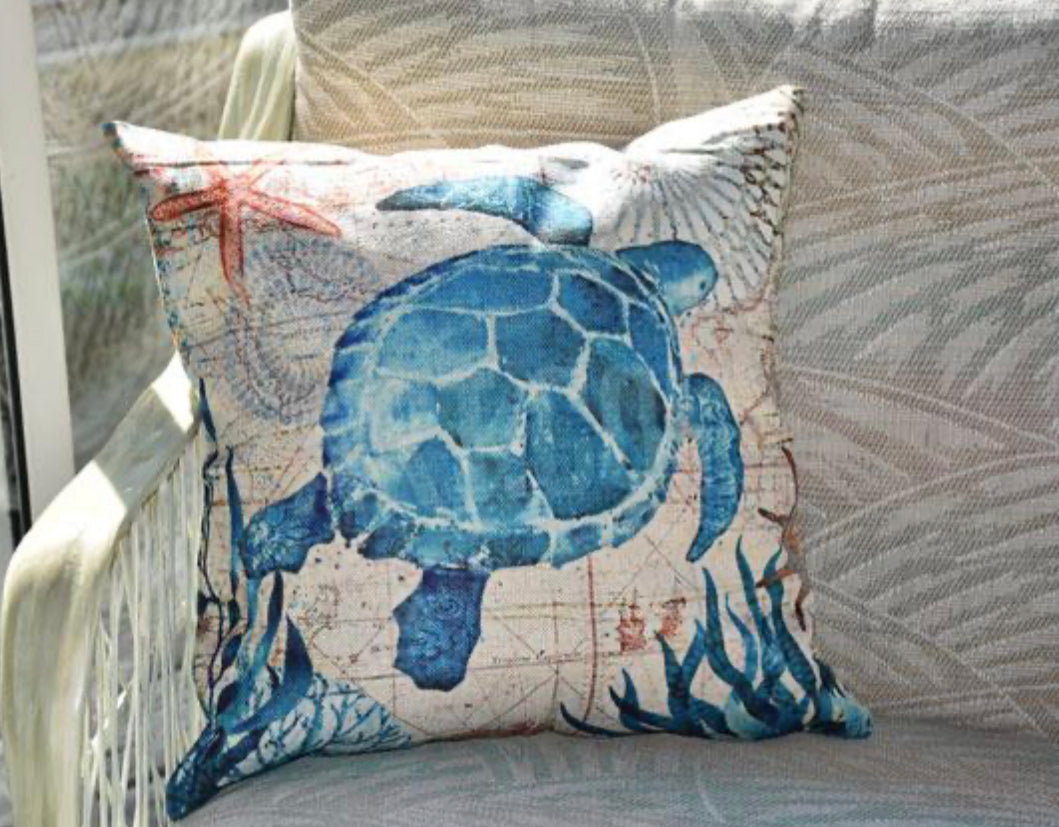 Colorful Ocean Theme Decorative Pillow Cushion