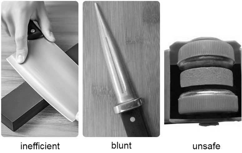 Easy Knife Sharpener with 6 Replaceable Grinding Stones
