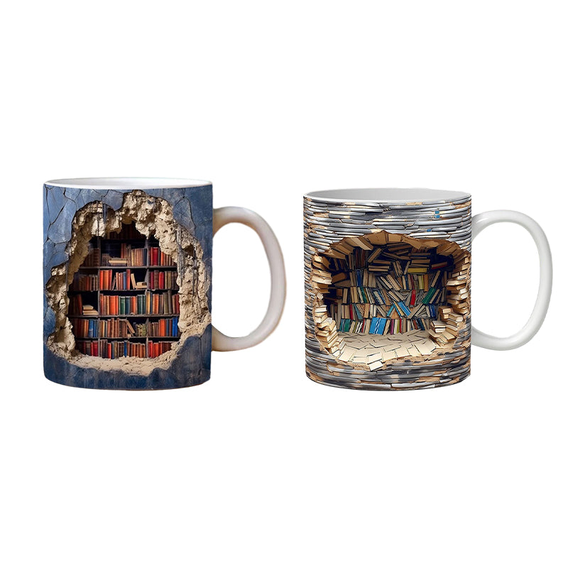 Unique 3D Book Mug