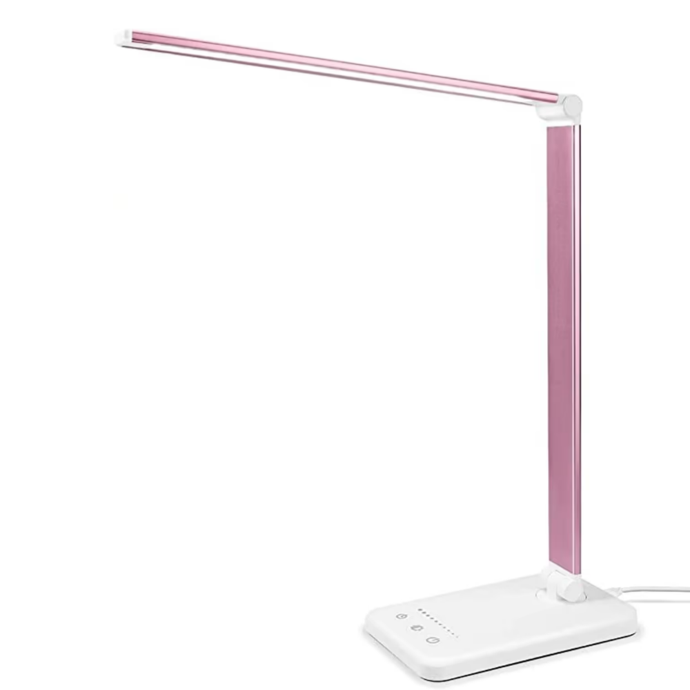 Compact LED Desk Lamp with USB Port and Adjustable Brightness
