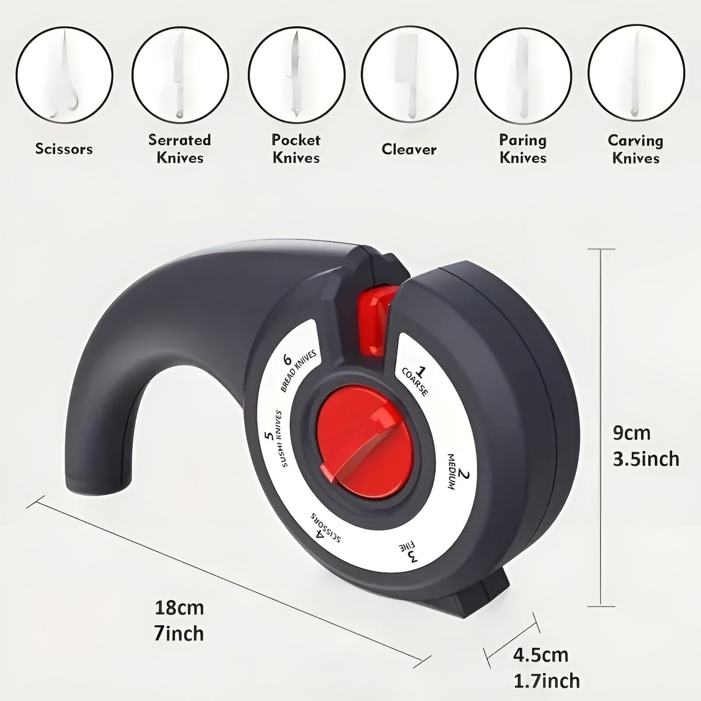 Premium 6-in-1 Pocket Tool Knife Sharpener Set