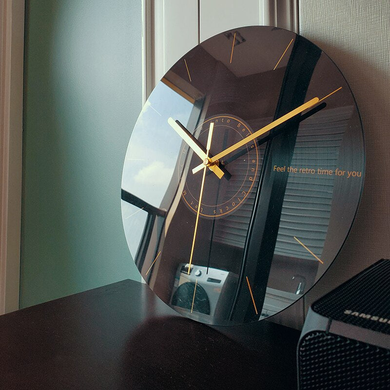 Stylish Glass Wall Clock – Modern Home Decor - Yeezlab
