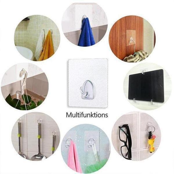Sticky Removable Wall Hooks (20 Pack)