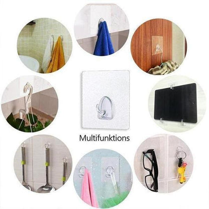 Sticky Removable Wall Hooks (20 Pack)