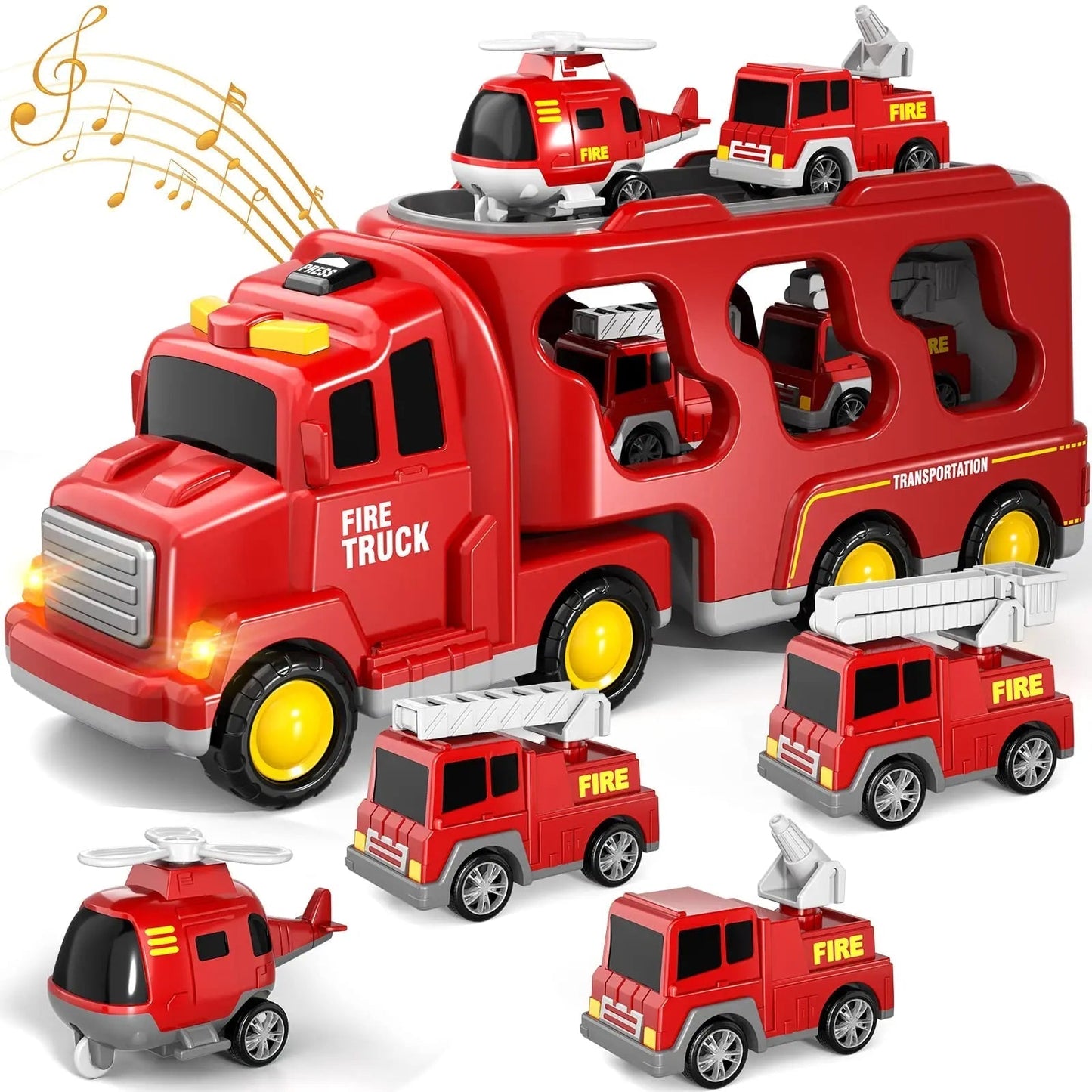 Kids Diecast Construction Toy Set - Trucks and Vehicles