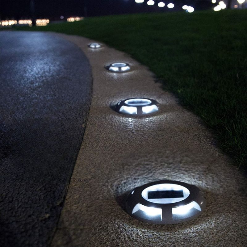 4PCS Outdoor Solar LED Driveway and Deck Lighting