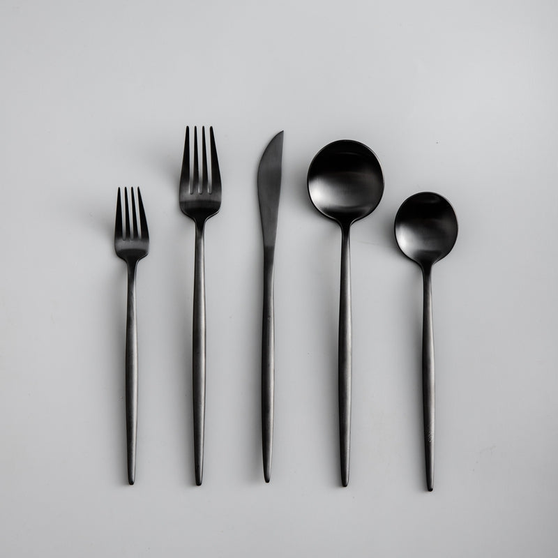 Premium Metal Flatware Set in Trendy Colors