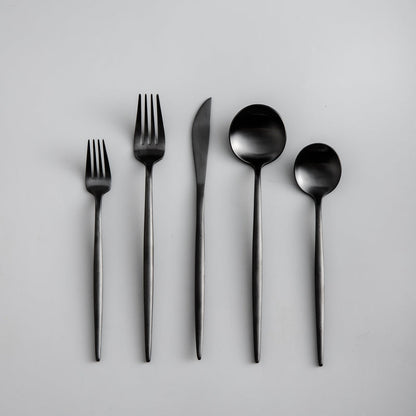 Premium Metal Flatware Set in Trendy Colors