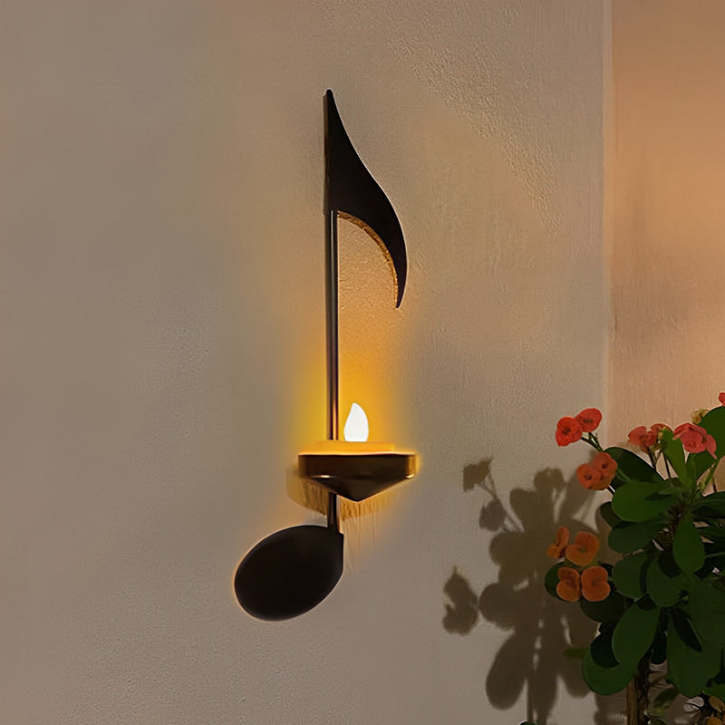Musical Note Metal Candle Holder