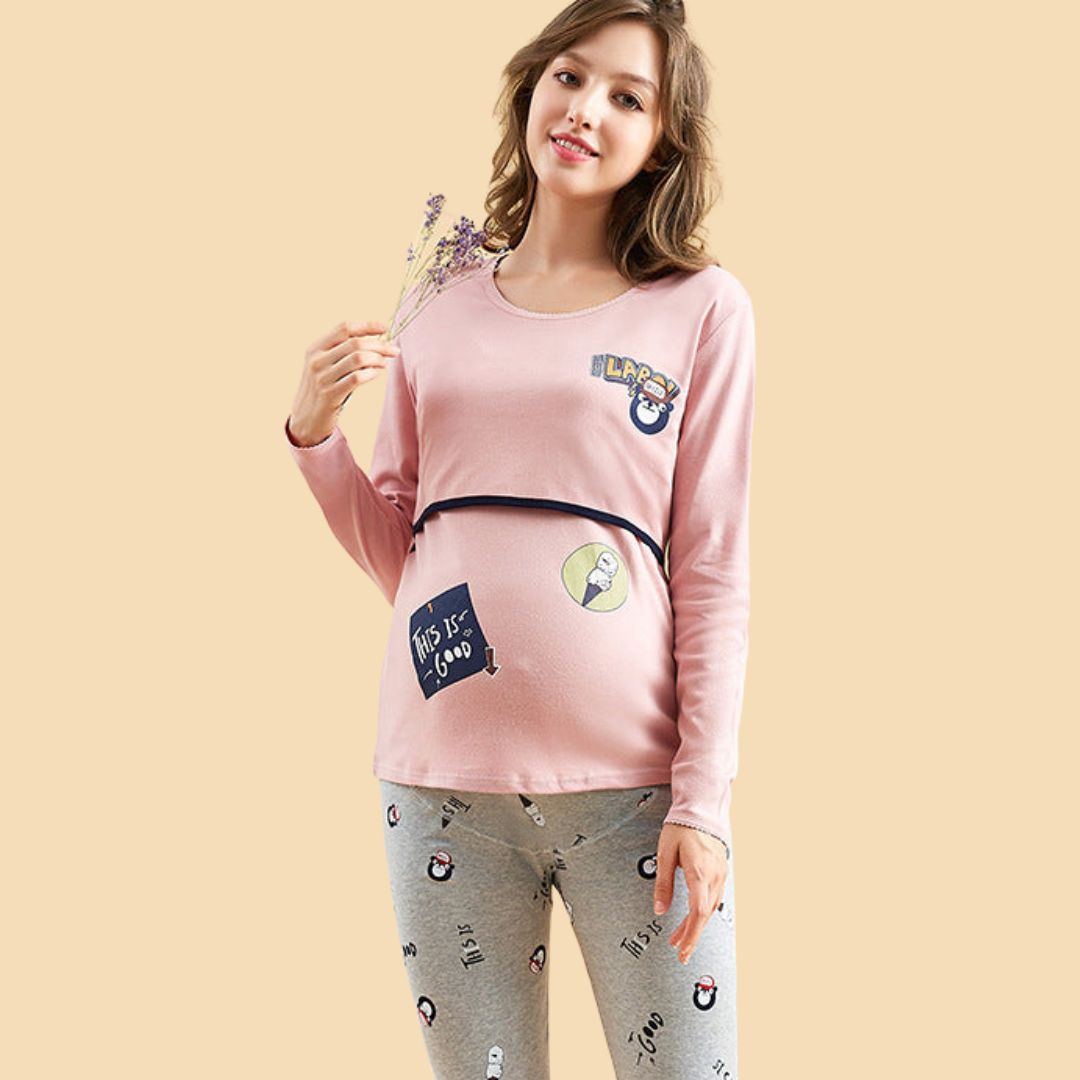 Cozy Pregnant Mama Dress for Home Relaxation