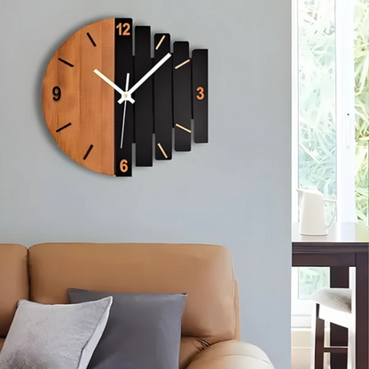 Big Rustic Wood Wall Clock For Home Decor