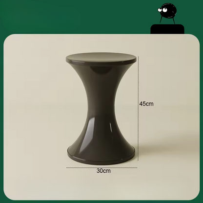 Stylish Plastic End Table with Wide Hourglass Shape