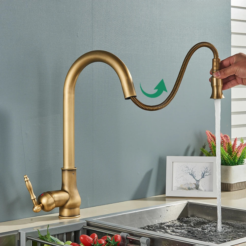 Classic Brass Kitchen Sink Faucet